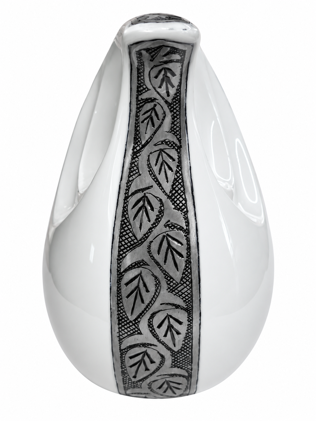10" Teardrop Cremation Urn Orchid Design