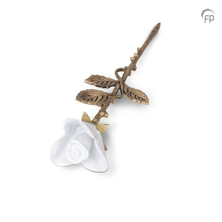 Metal Rose Keepsake – White