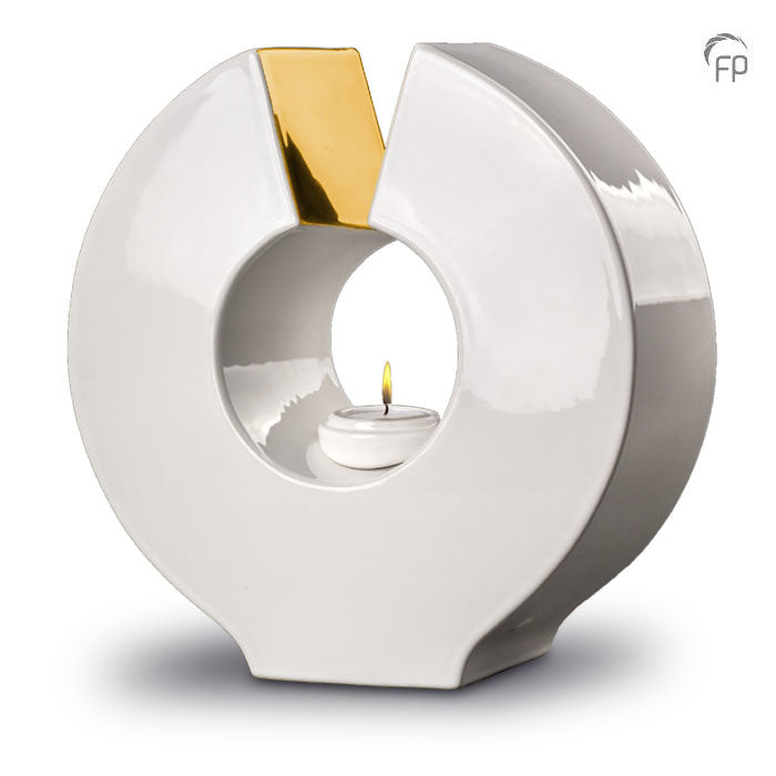 Ceramic Tealight Urn (Silver) - Adult