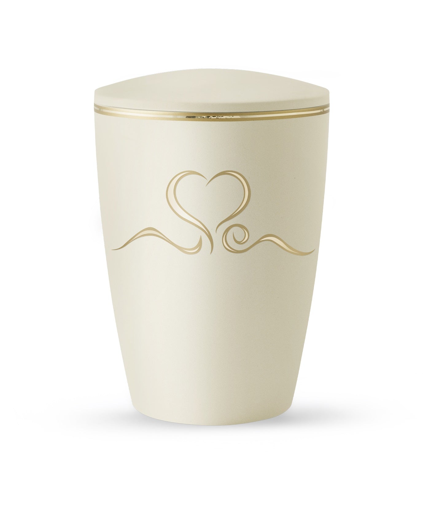 Arboform Heart Urn (Cream and Gold) – XL Adult