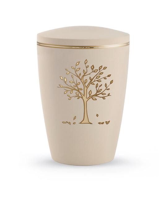 Arboform Tree Urn (Cream and Gold) – XL Adult