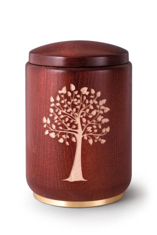 Wooden Urn (Stained Mahogany)