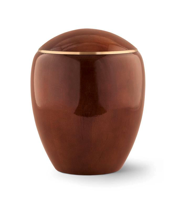 Wooden Round Top Urn (Natural Wood and Teak) XL Adult