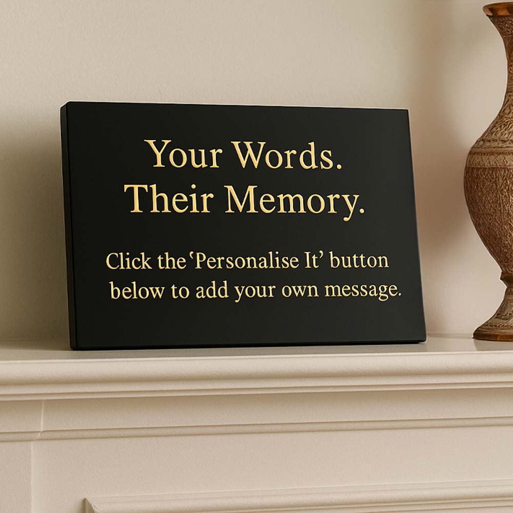 Personalised Granite Memorial Plaque with Stand - Built To Last Forever Son