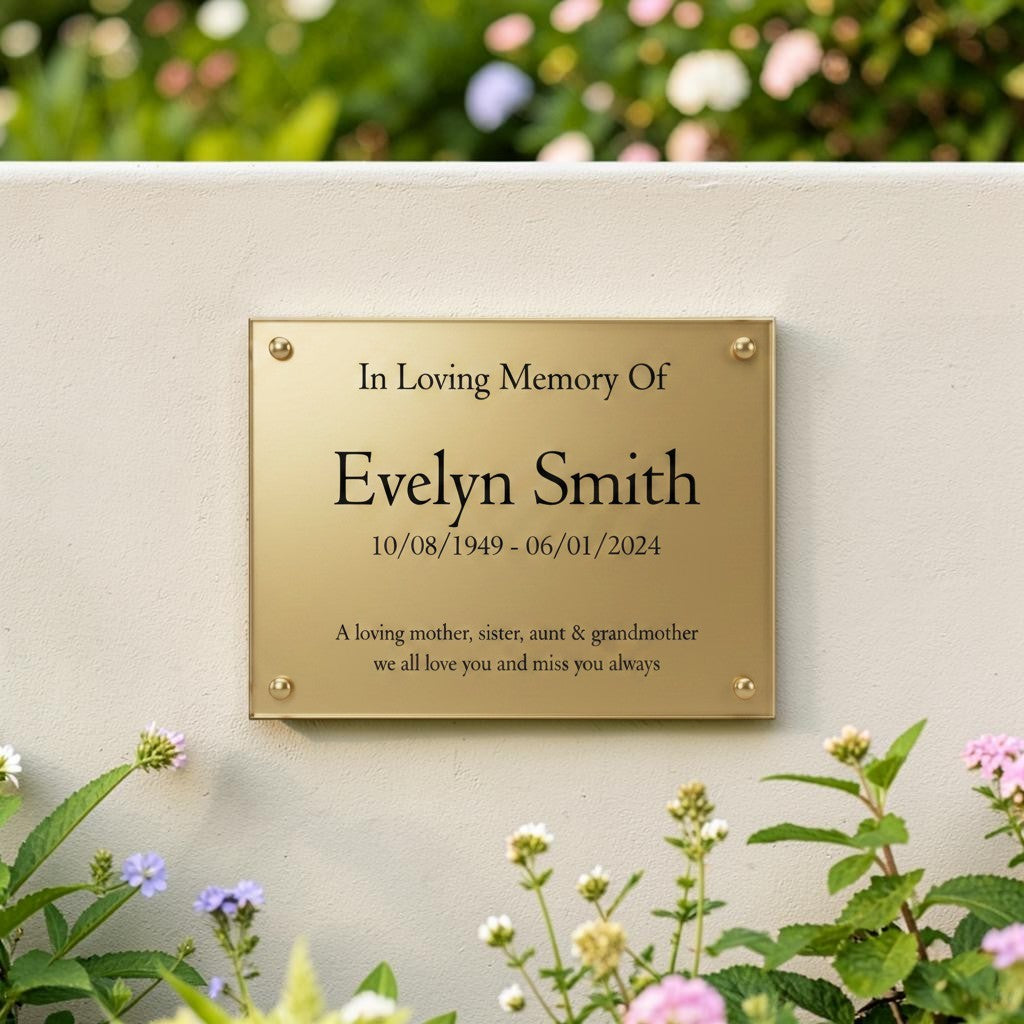 Personalised Acrylic Memorial Plaque