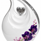 10" Teardrop Cremation Urn Orchid Design