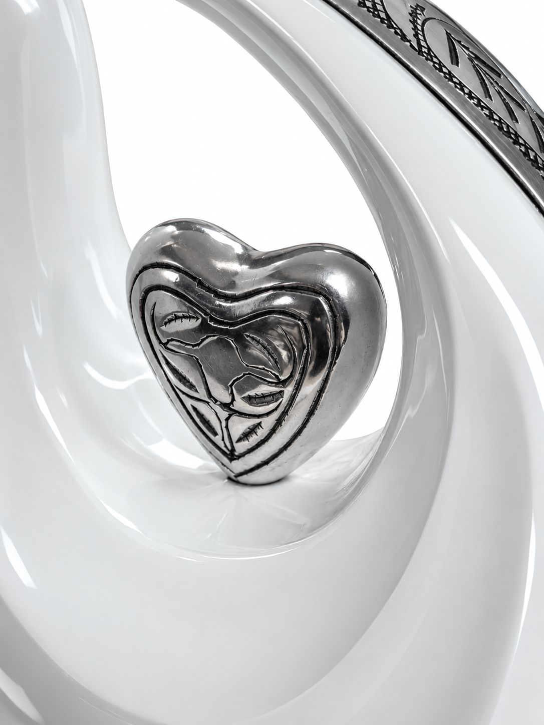 10" Teardrop Cremation Urn Orchid Design