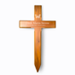 Personalised Mahogany Memorial Cross, Butterfly – Durable Wooden Grave Marker for Outdoor Use