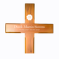 Personalised Mahogany Memorial Cross, Poppy – Durable Wooden Grave Marker for Outdoor Use