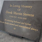 Granite Memorial Plaque, Personalised, Stand Incluced