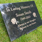 Granite Memorial Plaque, Roses, Personalised, Stand Incluced