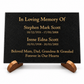 Granite Memorial Plaque for Two Names, Free Personalised Gold Engraving, Polished Granite