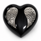3" Keepsake Cremation Urn Black Angel Wings