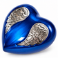 3" Keepsake Cremation Urn Blue Angel Wings