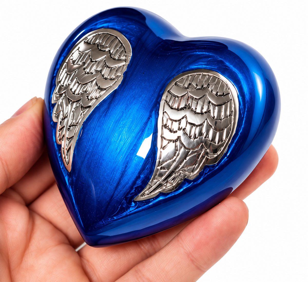 3" Keepsake Cremation Urn Blue Angel Wings