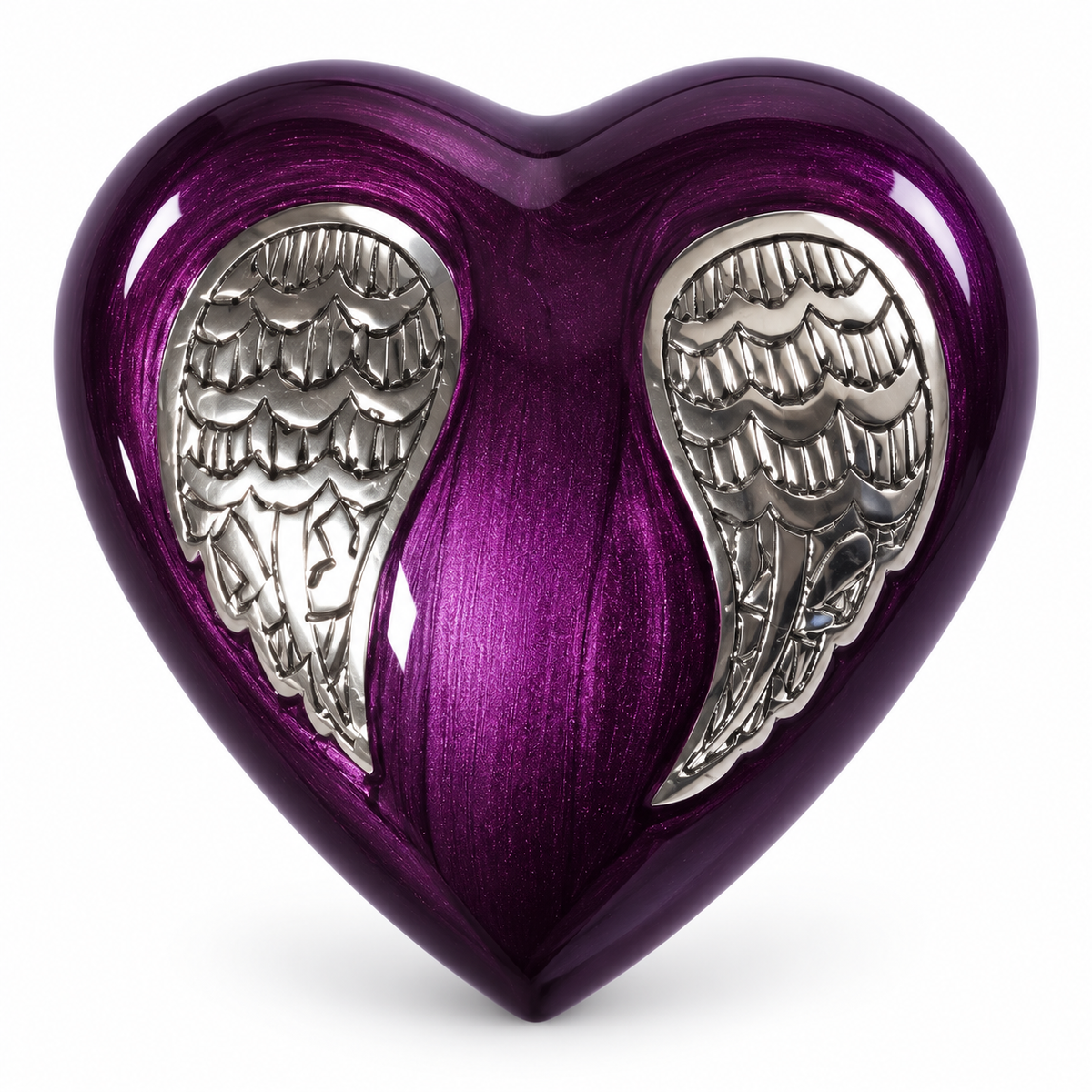 3" Keepsake Cremation Urn Purple Angel Wings