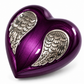 3" Keepsake Cremation Urn Purple Angel Wings