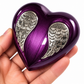 3" Keepsake Cremation Urn Purple Angel Wings