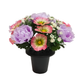 Premium Artificial Grave Flowers – 25cm Lilac/Pink Peony With Anemone | Memorial Vase Pot