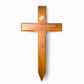 Personalised Mahogany Memorial Cross, Lily – Durable Wooden Grave Marker for Outdoor Use