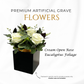 Premium Artificial Grave Flowers – Cream Open Roses with Eucalyptus (25cm) | Memorial Vase Pot