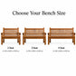Premium Chunky Teak Memorial Bench, Add Your Personal Engraving