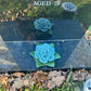 Single Blue Ceramic Rose