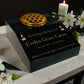 Black Granite Sloping Memorial Desk with Vase – Candle Design, Free Gold Engraving, 12x10x4"