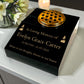 Black Granite Sloping Memorial Desk with Vase – Candle Design, Free Gold Engraving, 12x10x4"