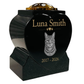 Cat Memorial Granite Heart-Shaped Photo Vase