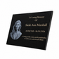 Granite Memorial Plaque, Add a Portrait and Personalised Text, Traditional Engraved Tribute