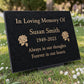 Granite Memorial Plaque, Rose Design, Personalised Engraved Tribute