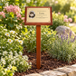 Personalised Mahogany Memorial Plaque on Stake, Cat Photo Design