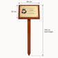 Personalised Mahogany Memorial Plaque on Stake, Cat Photo Design