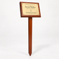 Personalised Mahogany Memorial Plaque on Stake, Golf Design