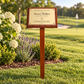 Personalised Mahogany Memorial Plaque on Stake, Golf Design