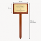Personalised Mahogany Memorial Plaque on Stake, Golf Design