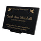 Granite Memorial Plaque, Dove Design, Personalised Engraved Tribute