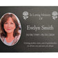 Photo Slate Memorial Plaque, Chrysanthemum, Add a Portrait & Personalised Text | 35×25cm (14×10”)