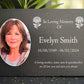 Photo Slate Memorial Plaque, Chrysanthemum, Add a Portrait & Personalised Text | 35×25cm (14×10”)