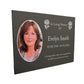 Photo Slate Memorial Plaque, Chrysanthemum, Add a Portrait & Personalised Text | 35×25cm (14×10”)