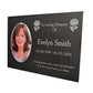Photo Slate Memorial Plaque, Chrysanthemum, Add a Portrait & Personalised Text | 35×25cm (14×10”)