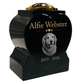 Dog Memorial Granite Heart-Shaped Photo Vase