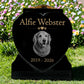 Dog Memorial Granite Heart-Shaped Photo Vase