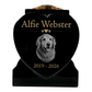 Dog Memorial Granite Heart-Shaped Photo Vase