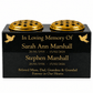 Personalised Granite Double Memorial Vase – Two Names & Two Flower Holders 12x6x6 inches