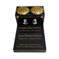 Double Vase & Tablet Granite Memorial, Two Portraits, Two Names, Dove, Personalised Gold Engraving (18x12x8 inches, approx 43kg)
