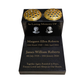 Double Vase & Tablet Granite Memorial, Two Portraits, Two Names, Orchid, Personalised Gold Engraving (18x12x8 inches, approx 43kg)