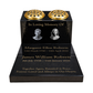 Double Vase & Tablet Granite Memorial, Two Portraits, Two Names, Orchid, Personalised Gold Engraving (18x12x8 inches, approx 43kg)