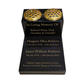 Double Vase & Tablet Granite Memorial, Two Names, Personalised Gold Engraving (18x12x8 inches, approx 43kg)